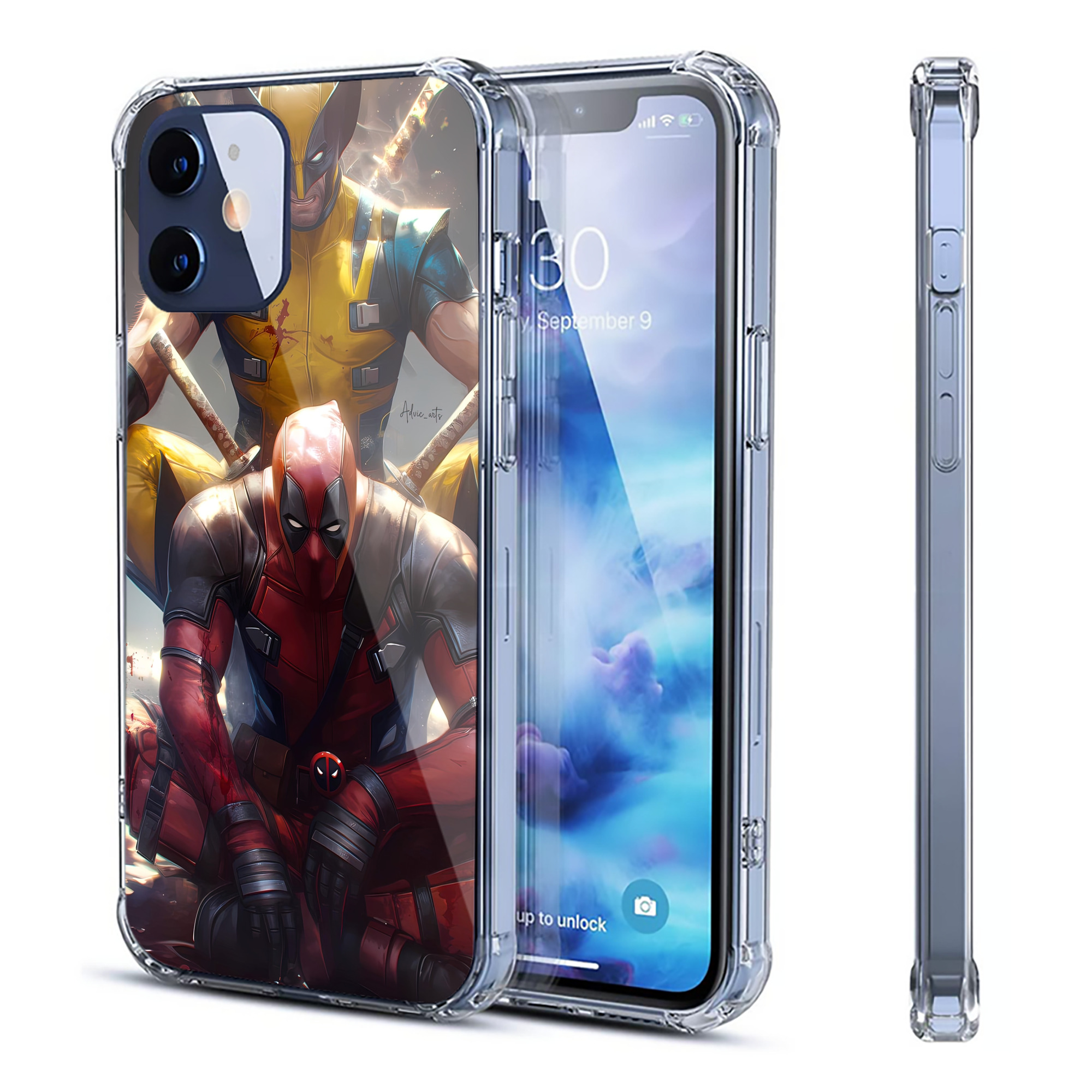 （画像用） Deadpool デッドプール 【iPhone 12シリーズ対応】透明スマホケース（クリアソフトケース）